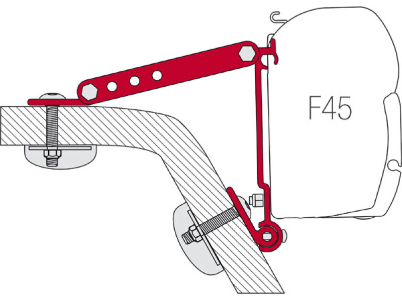 Fiamma Fiamma Kit AS 400L Adaptor Brackets for F45 F70 Awning Motorhome Caravan 8004815199180 