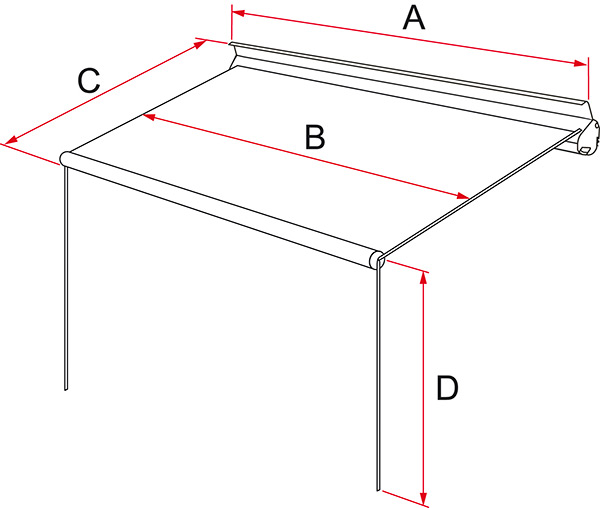 Fiamma F35 Pro Wall Mount Awning for Overlanding Vehicles/Small